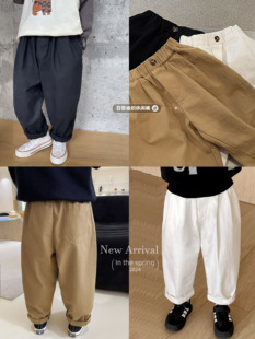 霖霖妈童装男童春秋新款裤子宝宝休闲裤春儿童直筒裤春装中童长裤