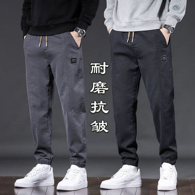 男士休闲裤秋季新款宽松哈伦工装