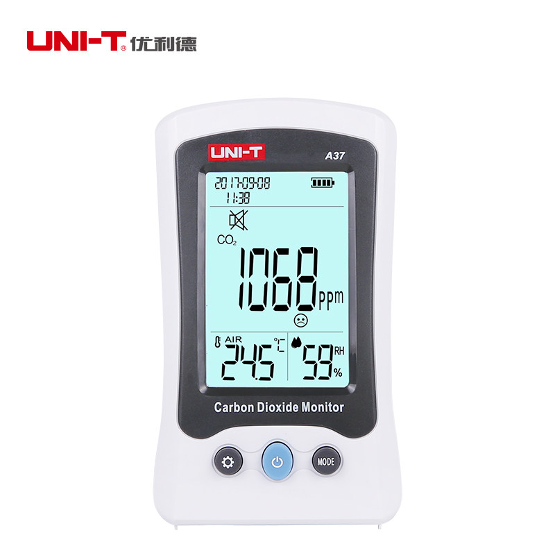 优利德A37/A25D二氧化碳检测仪PM2.5激光空气质量监测试仪C02检测