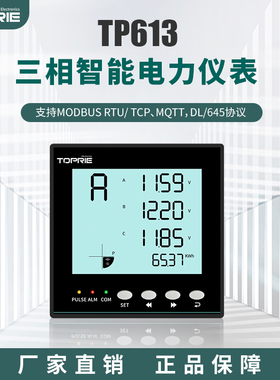 拓普瑞TP613 TP613C三相智能电力仪表工业电度表TP613CBV4/613CB