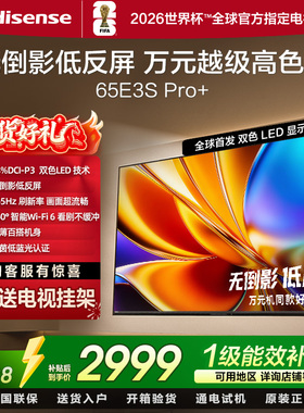 海信电视E3S Pro+ 65英寸 万元级高色域抗反光 高刷 3+64GB大内存