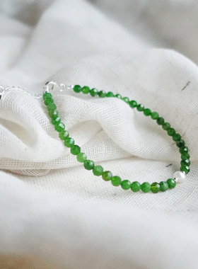 手链透辉石清新简约绿色女式