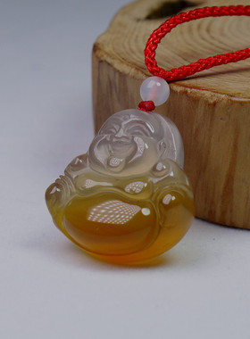 弥勒佛观音菩萨福字吉祥玉髓吊坠