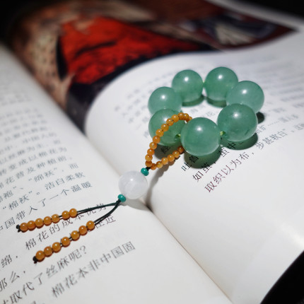 云上菩提原创东陵玉小手捻天然水晶崖柏凤眼指尖文玩念珠绕指柔
