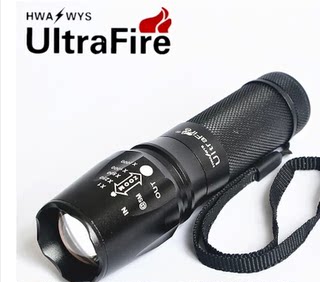 促销ULTRFIRE 户外878 L2 10W T6 L2变焦 LED强光手电筒26650电池