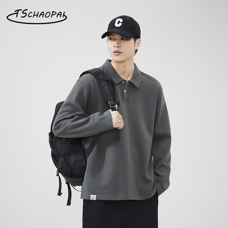 秋季新款亨利领POLO衫男