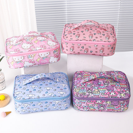 饭盒袋保温袋卡通便当袋大号扁平防水便当包手提袋可爱学生午餐袋