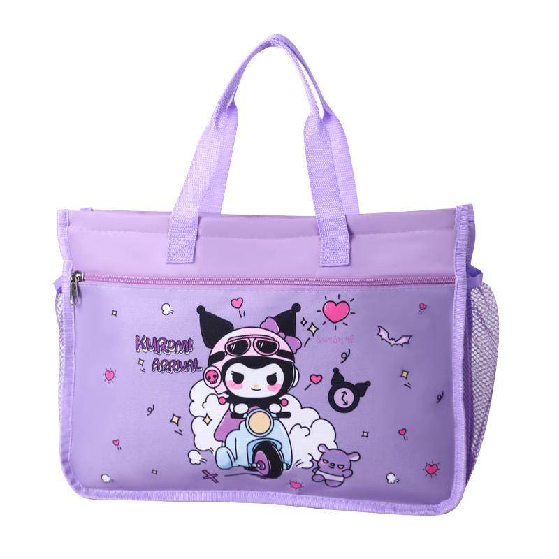 学生补习袋a4美术袋手提袋补习班作业收纳袋拎书袋防水可爱补课包