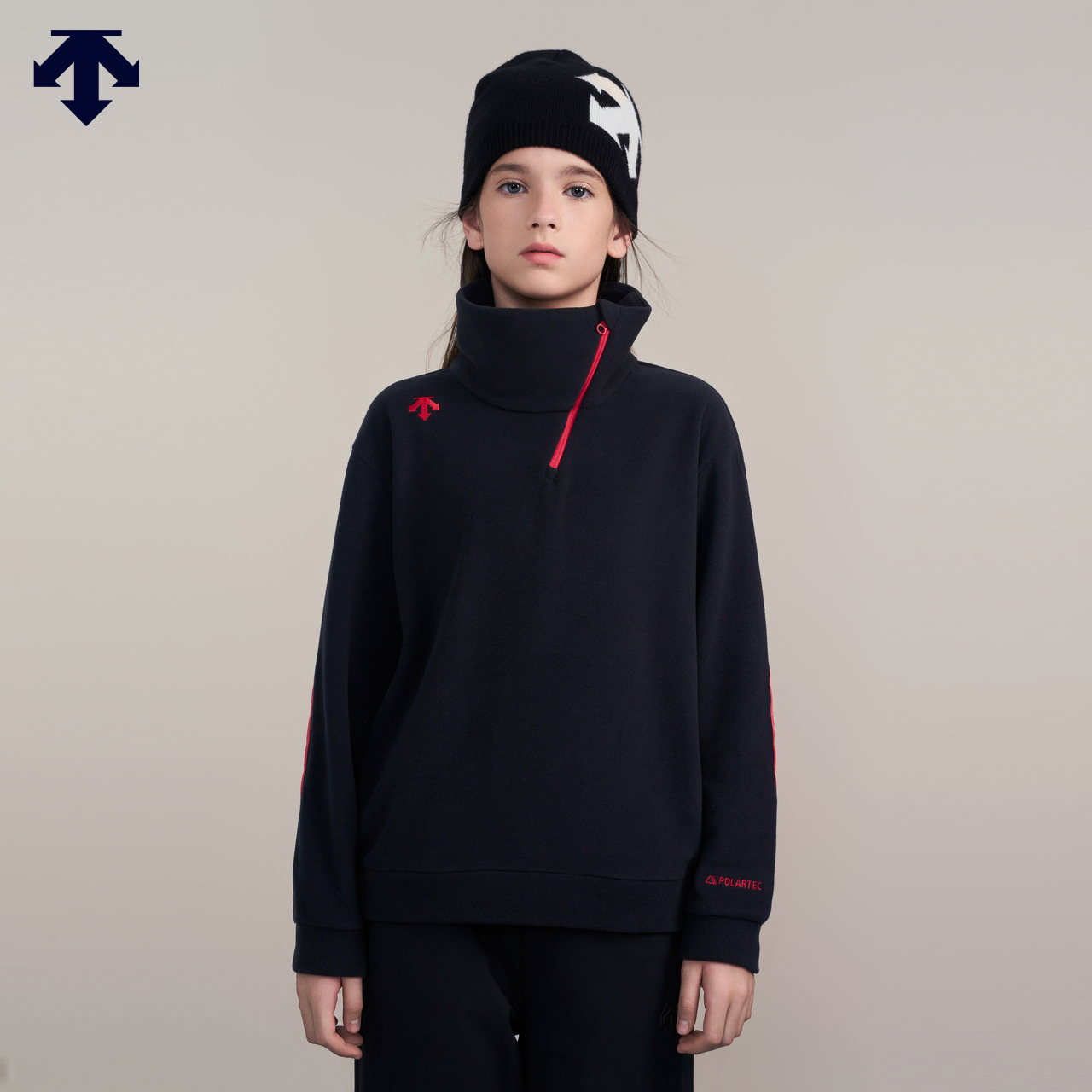 DESCENTE迪桑特儿童SNOWBOARD系列男女童针织长袖内搭
