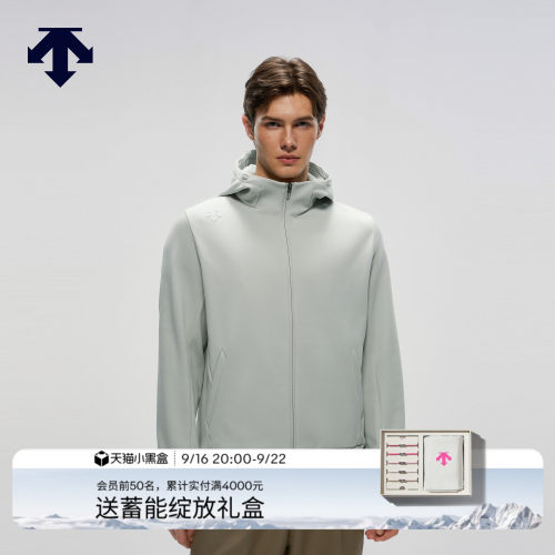 DESCENTE迪桑特TRAINING运动健身男女同款薄绒连帽冬季上衣外套