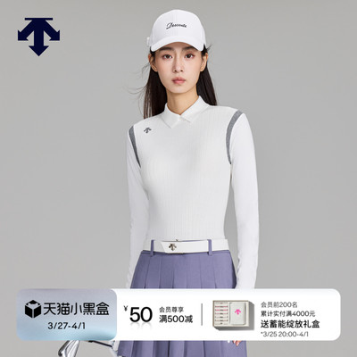 DESCENTEGOLF 迪桑特高尔夫女士PRO系列针织长袖polo衫早春新品