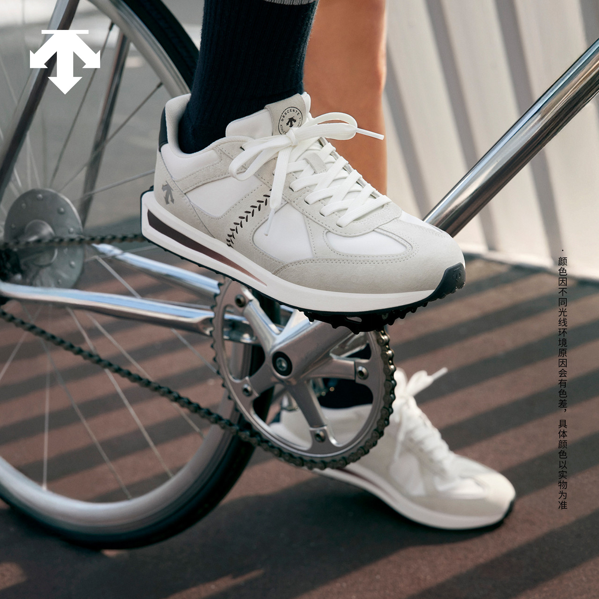 DESCENTE迪桑特CYCLING男女款CHRON VELO缓震舒适透气运动休闲鞋 - 实物图