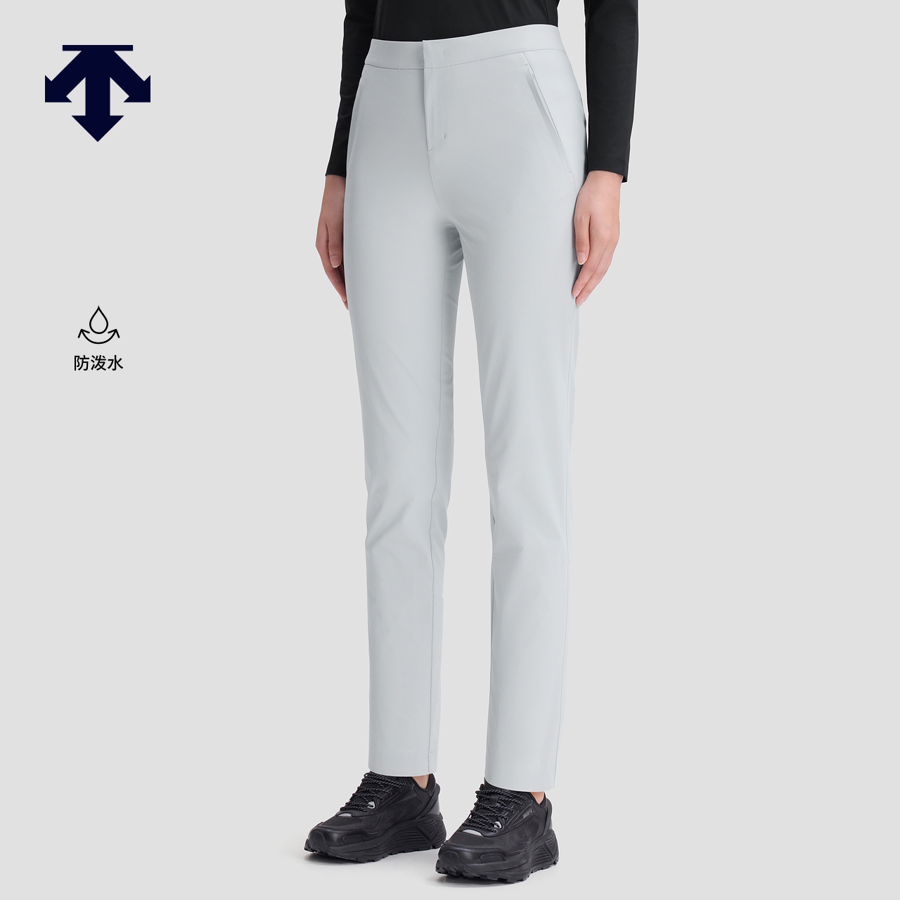 DESCENTE迪桑特DUALIS系列都市通勤女士防泼水梭织运动长裤秋新品