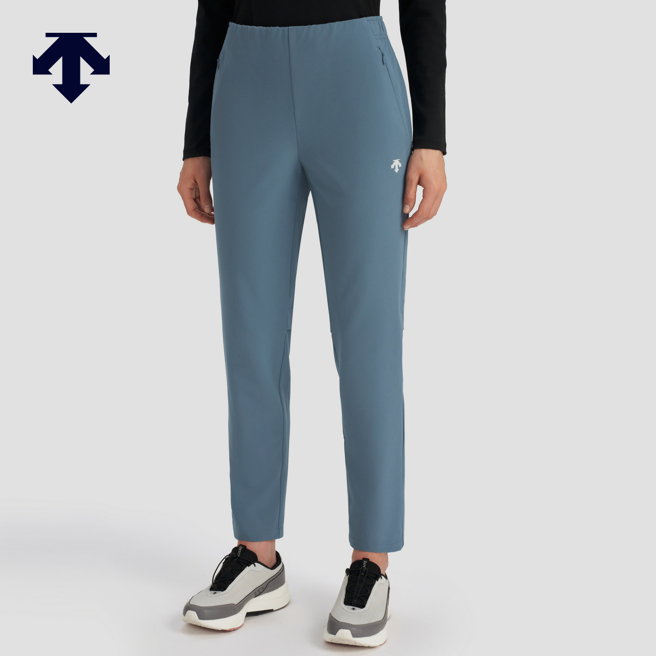 DESCENTE迪桑特训练运动女士PT ZERO防泼水透气梭织运动长裤