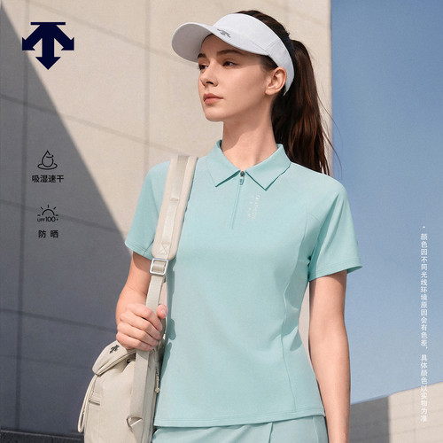 DESCENTE迪桑特WOMEN’S RUNNING系列女士短袖POLO衫