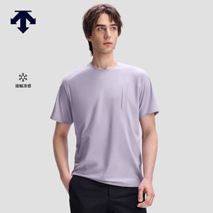 DESCENTE迪桑特DUALIS系列都市通勤男士凉感圆领短袖针织衫