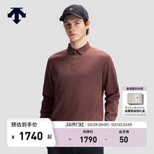 DESCENTE迪桑特DUALIS系列都市通勤男士SOLOTEX弹性长袖POLO衫