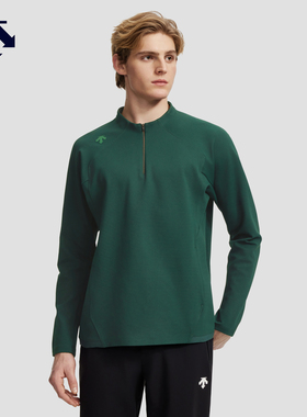 DESCENTE迪桑特TRAINING系列综训运动健身男士半拉链长袖针织衫