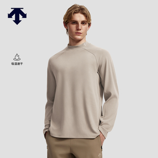 DESCENTE迪桑特TRAINING系列吸湿速干男士长袖半高领针织衫新品