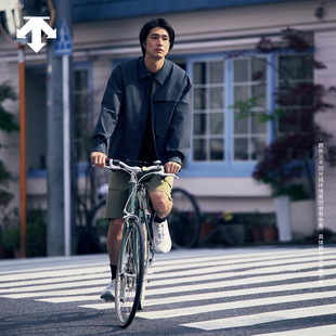 DESCENTE迪桑特BLEU系列都市骑行男士 反光印花格纹外套新品