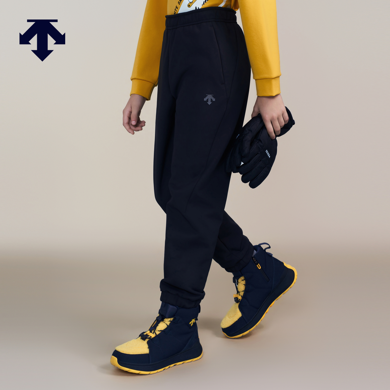 DESCENTE迪桑特儿童SNOWBOARD系列男女童同款梭织运动长裤冬季