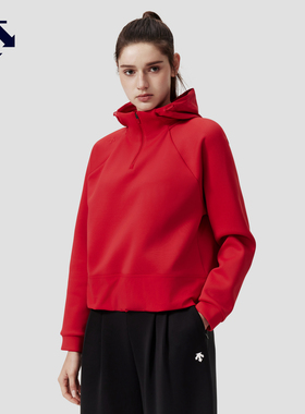 DESCENTE迪桑特WOMEN’S TRAINING系列女士连帽半拉链卫衣