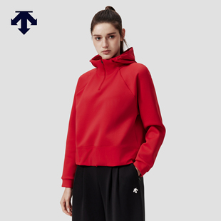 DESCENTE迪桑特WOMEN’S TRAINING系列女士连帽半拉链卫衣
