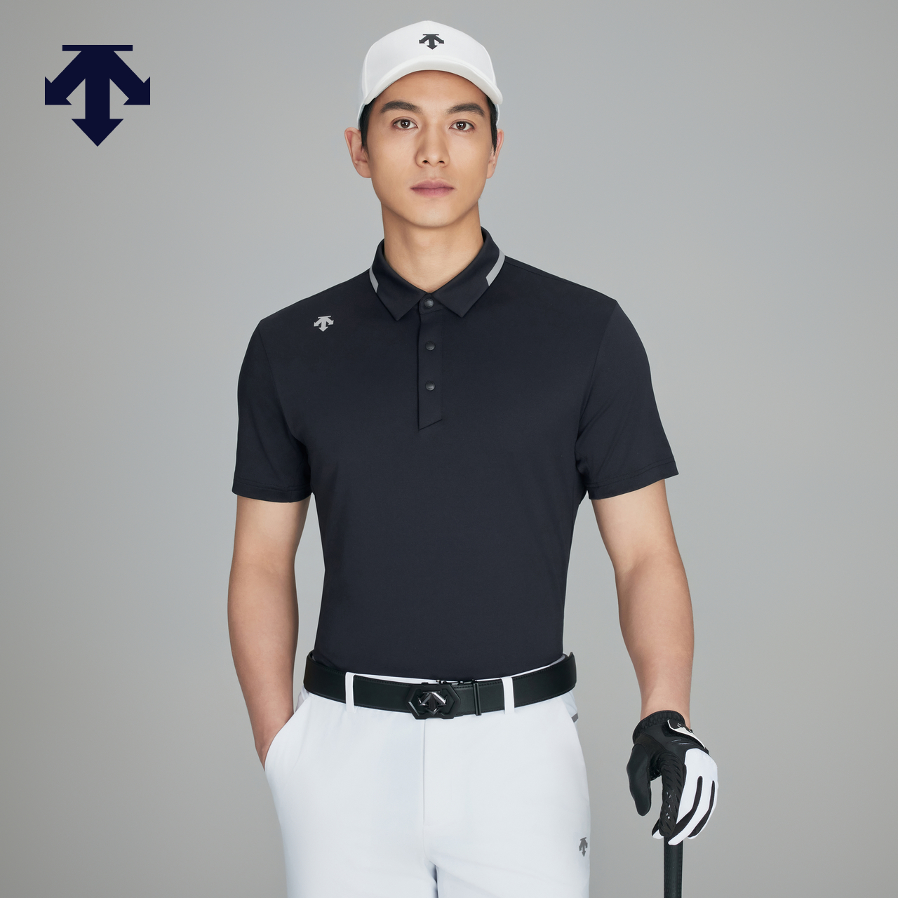 【进口肌理面料】迪桑特高尔夫男士短袖POLO衫夏季