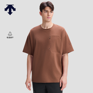 DESCENTE迪桑特BLEU系列都市骑行男女同款 针织T恤 吸湿速干短袖