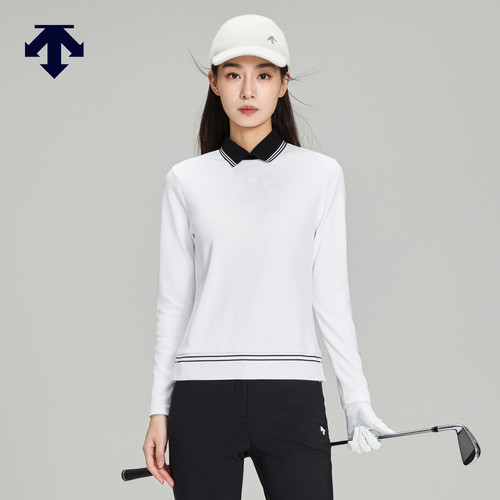 DESCENTEGOLF 迪桑特高尔夫女士PRO系列撞色长袖POLO衫冬季新品