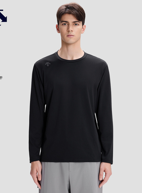 DESCENTE迪桑特ESSENTIAL系列男士吸湿速干长袖针织衫