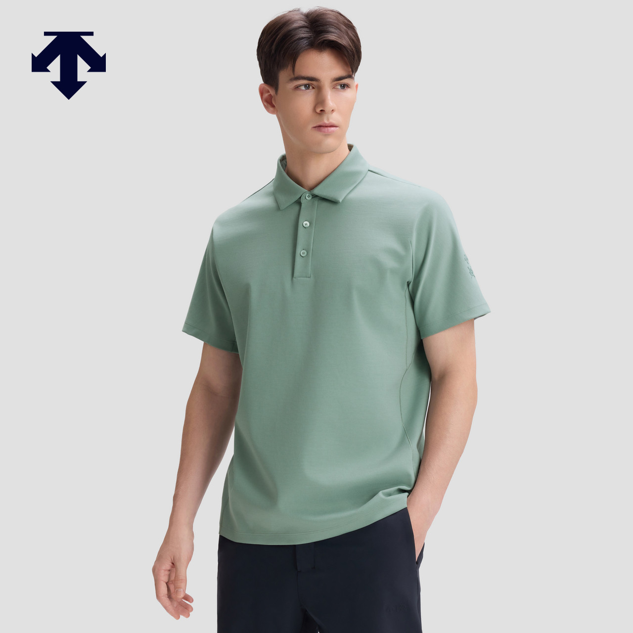 DESCENTE迪桑特DUALIS系列都市通勤男士短袖POLO衫秋季新品
