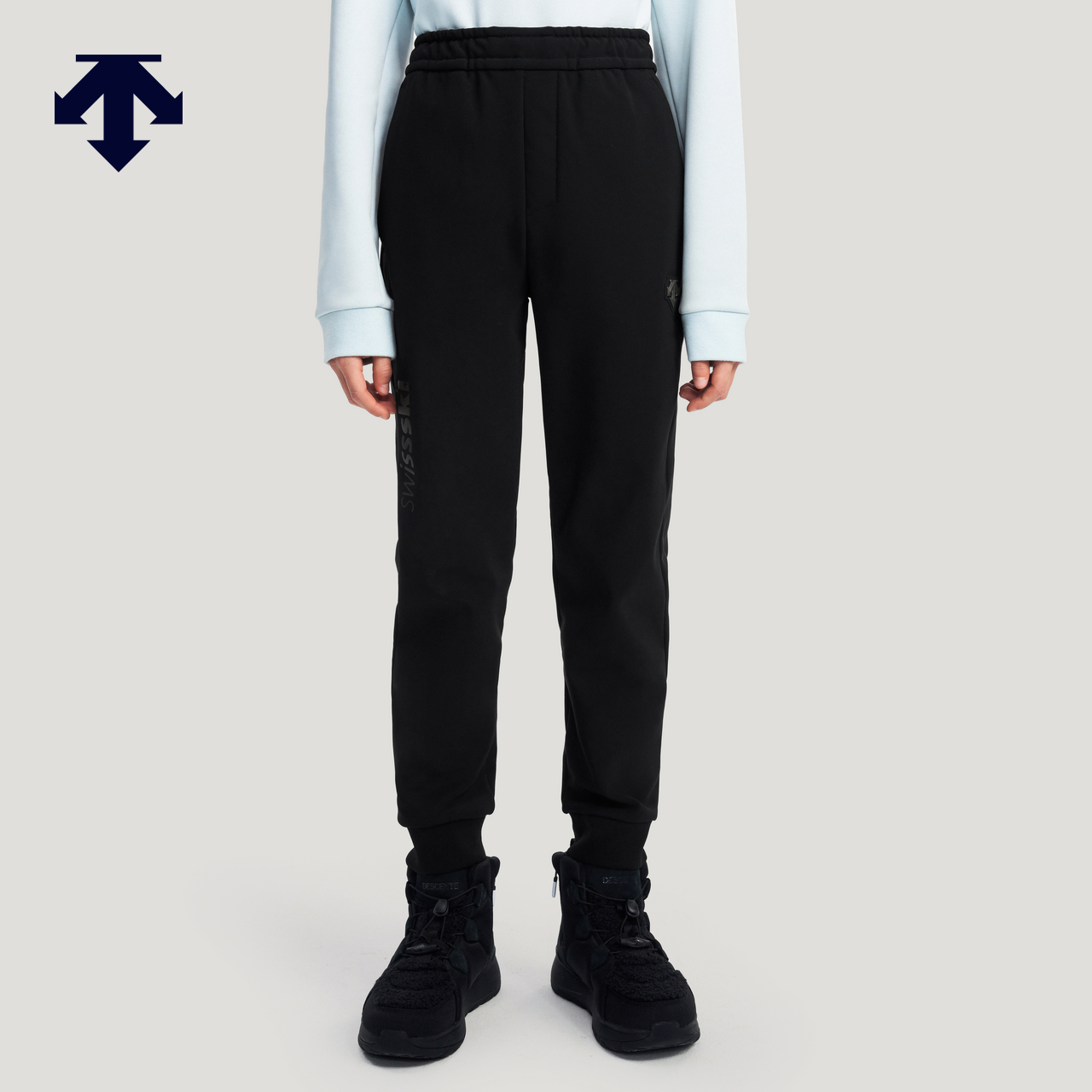 DESCENTE迪桑特 儿童SKI STYLE系列运动休闲男女童同款针织长裤