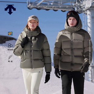 DESCENTE迪桑特HEAT NAVI男士防钻绒短款亮面保暖羽绒服秋冬新品