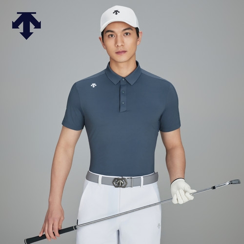 【进口面料 双重凉感】迪桑特高尔夫男士防晒凉感短袖POLO衫