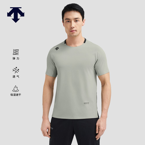 DESCENTE迪桑特RUNNING系列跑步运动健身男士短袖T恤夏季