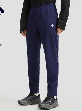 DESCENTE迪桑特RUNNING系列F360防风防水透湿男士针织运动长裤