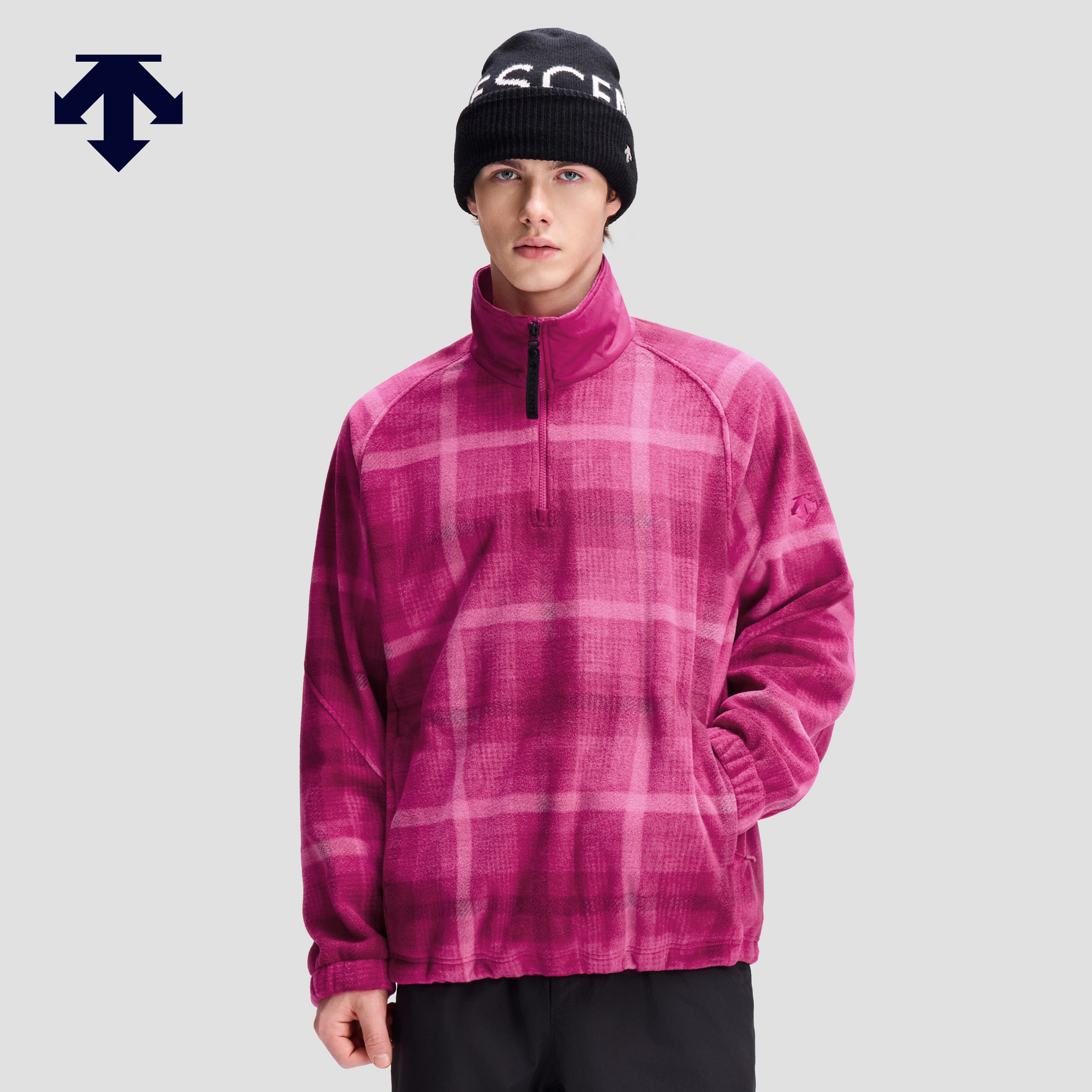 DESCENTE迪桑特SNOWBOARD STYLE系列男女同款半拉连针织套头衫,运动服/休闲服装,运动卫衣/套头衫,淘宝优惠券,粉丝福利购,淘宝优惠卷