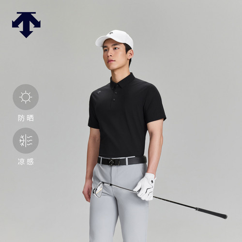 【进口面料】 迪桑特高尔夫 男士PRO系列透气短袖POLO衫夏季新品