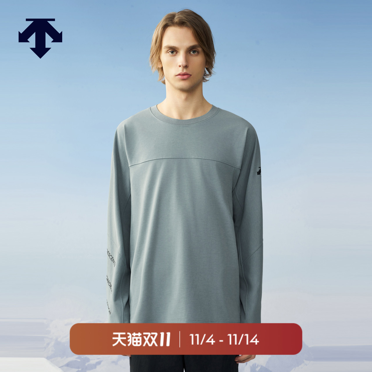 DESCENTE迪桑特SNOWBOARD STYLE系列男女同款长袖T恤冬季
