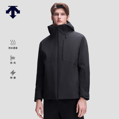 DESCENTE迪桑特SKI STYLE男士防水透湿耐磨防风抓绒三合一两件套