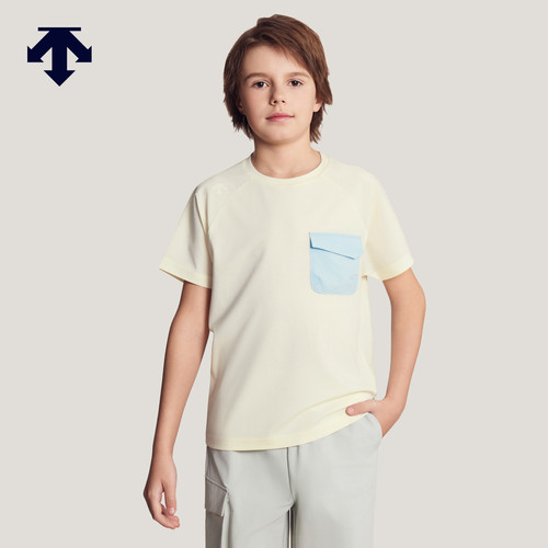 DESCENTE迪桑特儿童MOVEWEAR男女童运动短袖短T夏季