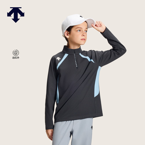 DESCENTE迪桑特儿童 ATHLETIC 男女童针织运动长袖T恤 远红外保暖