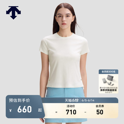 DESCENTE迪桑特WOMEN’S STUDIO系列女士运动短袖T恤秋季