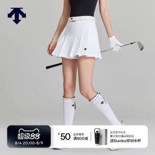DESCENTEGOLF迪桑特高尔夫女士PRO系列时尚百褶短裤夏季新品