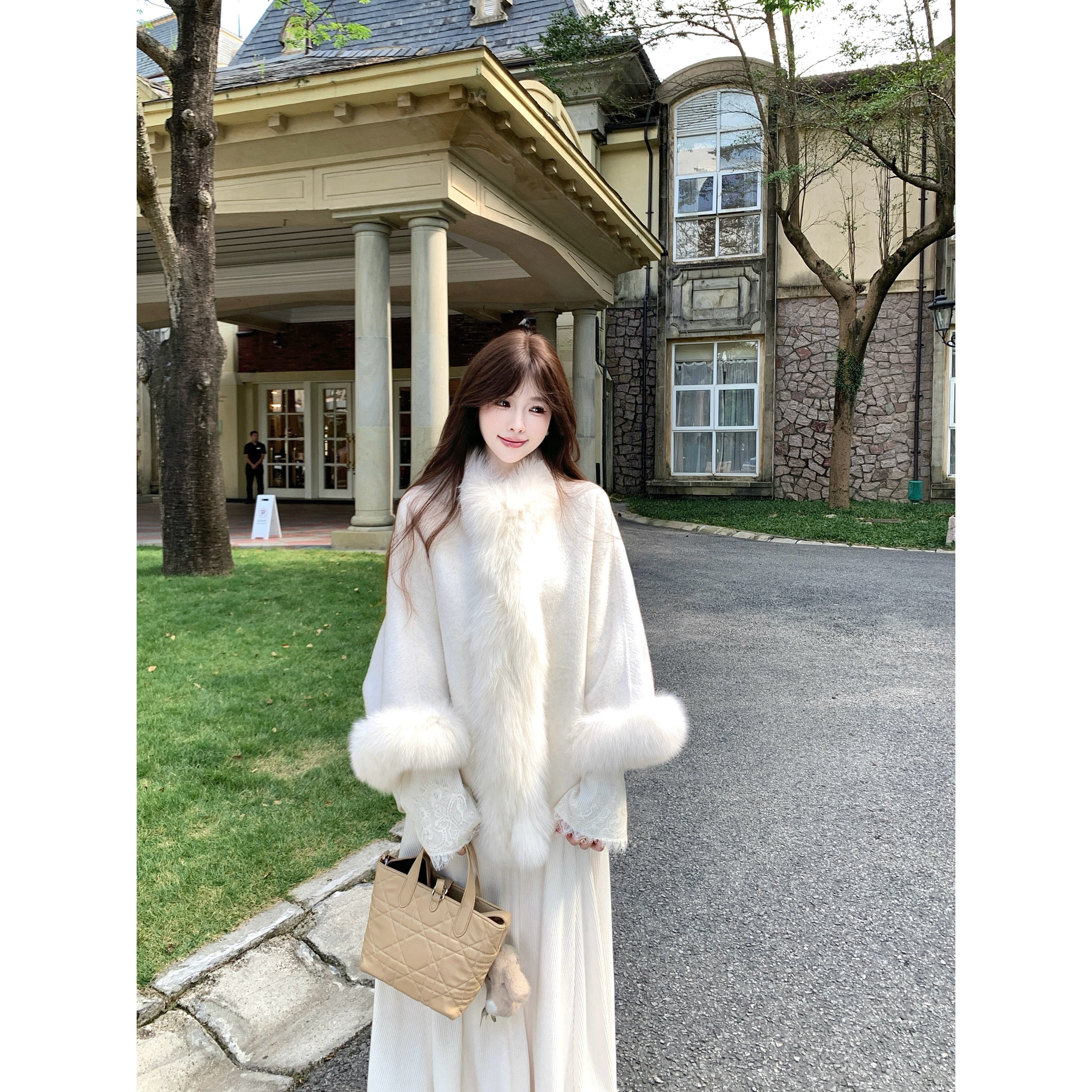 温柔风气质羊毛双面呢名媛大衣女