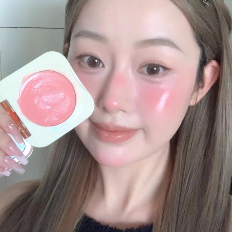 kakashow微醺多用腮红膏盘元气韩系水光肌滋润不挑肤好推开不卡纹