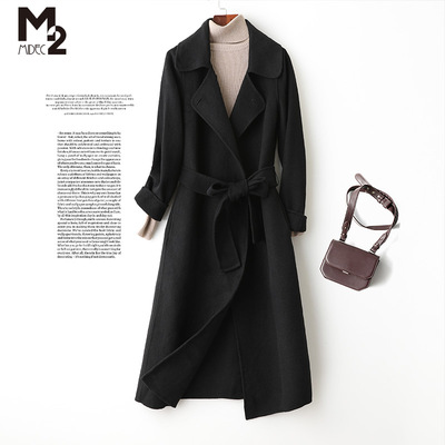 M2修身小个子中长款羊毛呢大衣