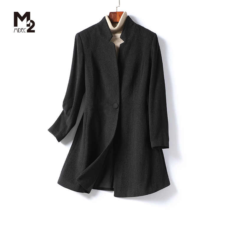 M2修身小个子中长款羊毛呢大衣