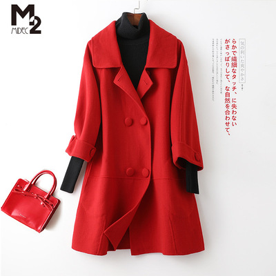 m2秋冬季新款女士气质毛呢大衣